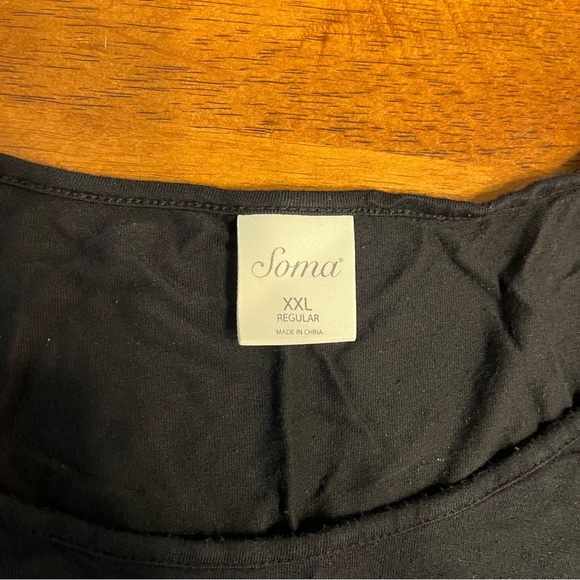 Soma black long sleeve pajama top size XXL - Picture 2 of 6